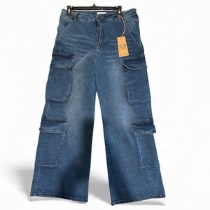 Cargo high rise jeans
